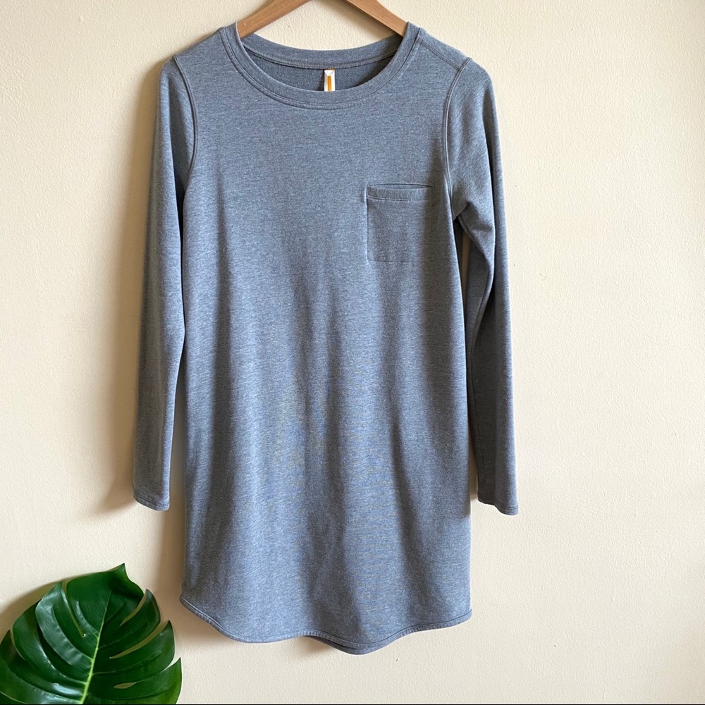 Lucy Active Gray Long Sleeve Sweatshirt Dress Women's Size Medium